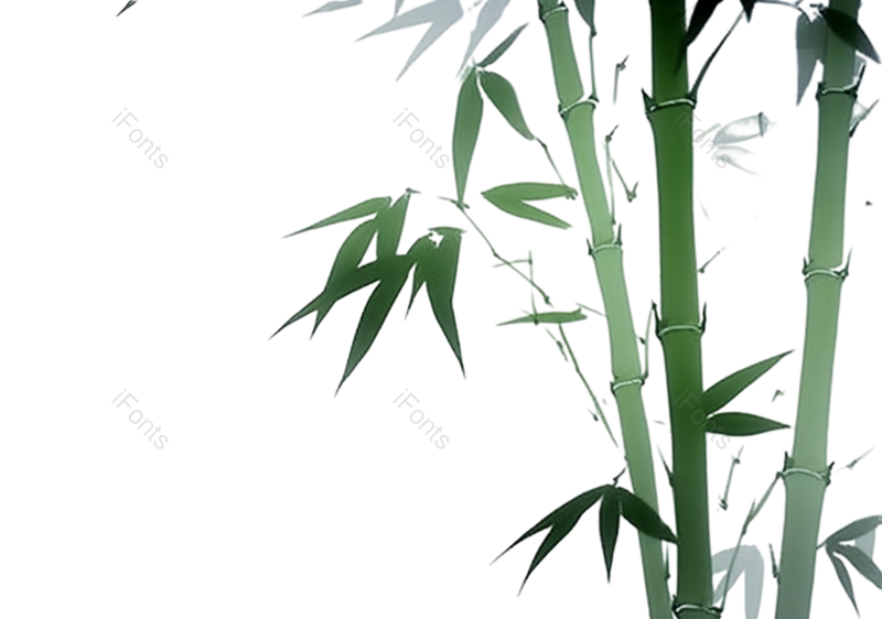 叶子图片,水墨元素,竹叶PNG,传统免抠素材